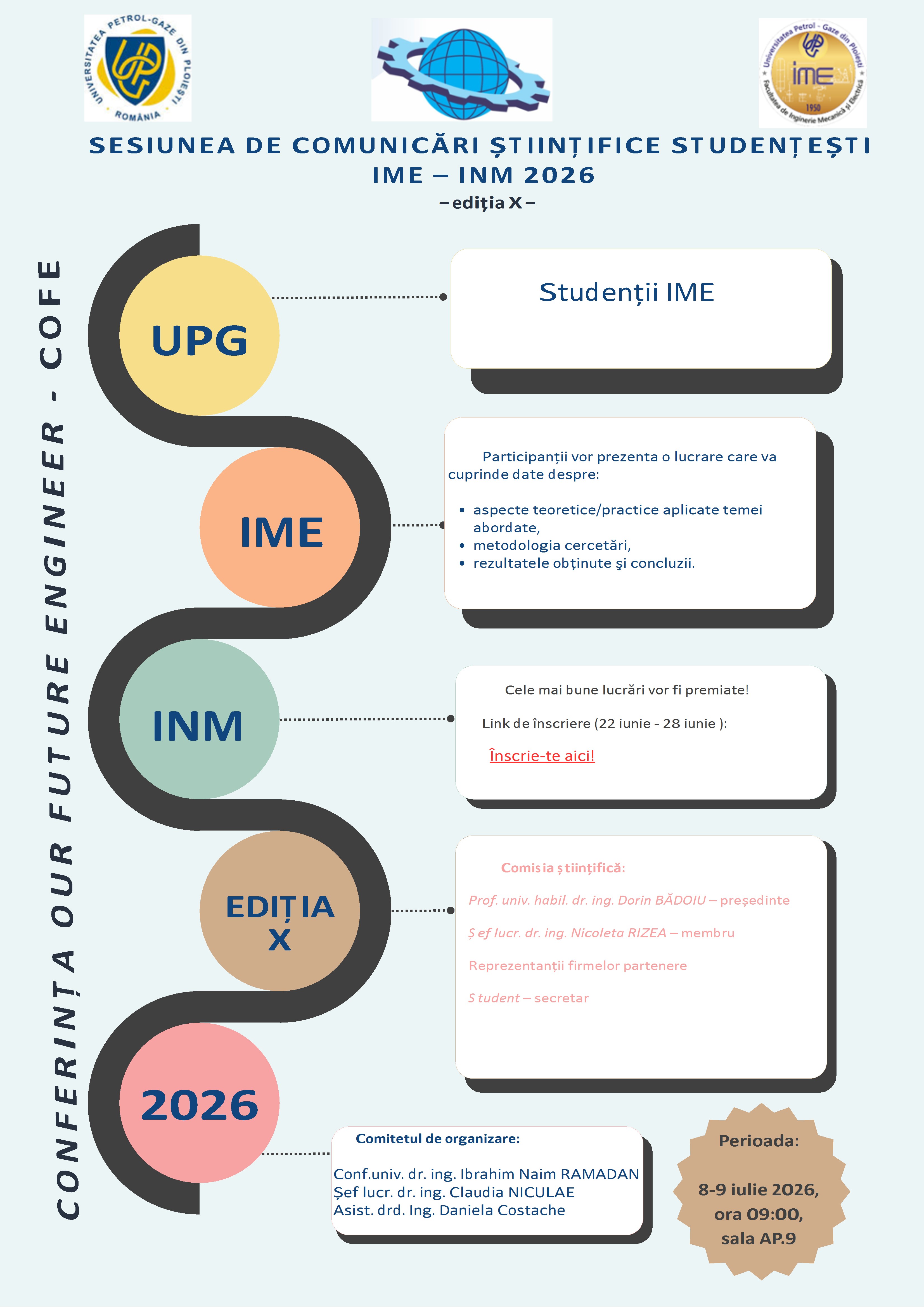 Conferința OUR FUTURE ENGINEER (COFE) – IME-INM 2026, ediția a X-a